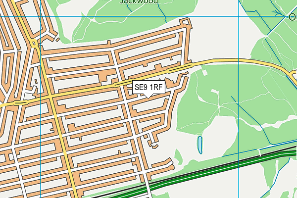 SE9 1RF map - OS VectorMap District (Ordnance Survey)