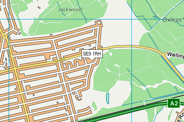 SE9 1RH map - OS VectorMap District (Ordnance Survey)