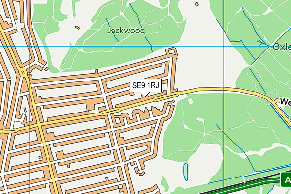 SE9 1RJ map - OS VectorMap District (Ordnance Survey)
