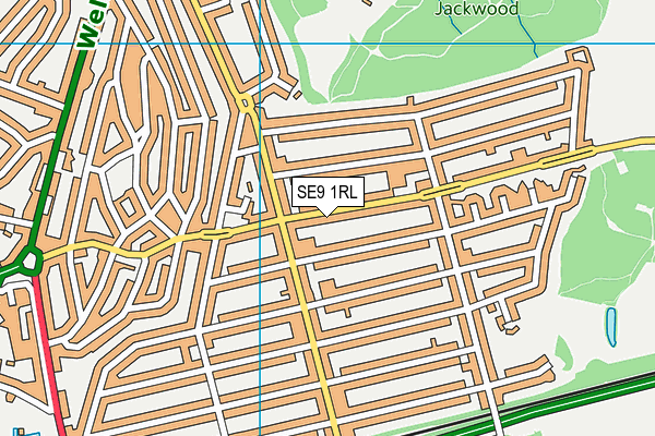 SE9 1RL map - OS VectorMap District (Ordnance Survey)