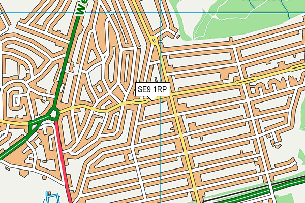 SE9 1RP map - OS VectorMap District (Ordnance Survey)