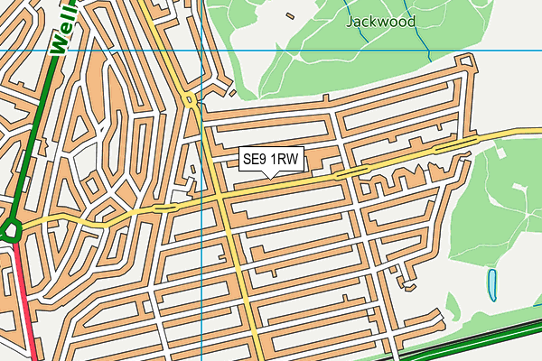 SE9 1RW map - OS VectorMap District (Ordnance Survey)