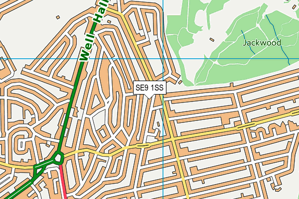 SE9 1SS map - OS VectorMap District (Ordnance Survey)