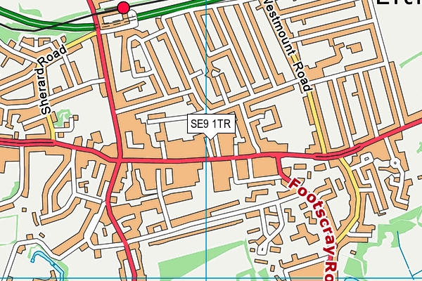 SE9 1TR map - OS VectorMap District (Ordnance Survey)