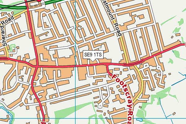 SE9 1TS map - OS VectorMap District (Ordnance Survey)