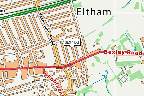 SE9 1UQ map - OS VectorMap District (Ordnance Survey)