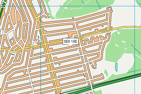 SE9 1XE map - OS VectorMap District (Ordnance Survey)