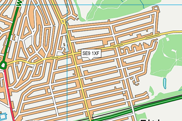 SE9 1XF map - OS VectorMap District (Ordnance Survey)
