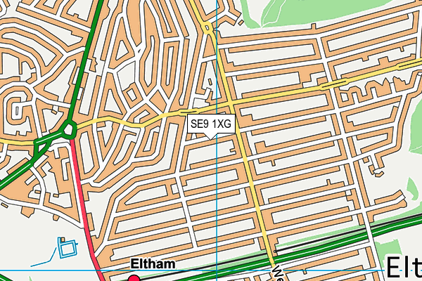 SE9 1XG map - OS VectorMap District (Ordnance Survey)