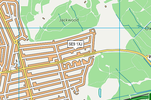 SE9 1XJ map - OS VectorMap District (Ordnance Survey)