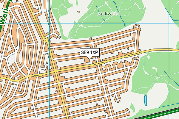 SE9 1XP map - OS VectorMap District (Ordnance Survey)
