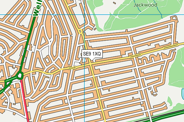 SE9 1XQ map - OS VectorMap District (Ordnance Survey)