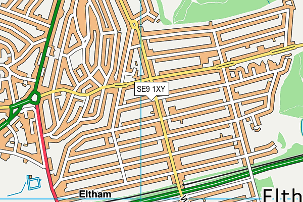 SE9 1XY map - OS VectorMap District (Ordnance Survey)