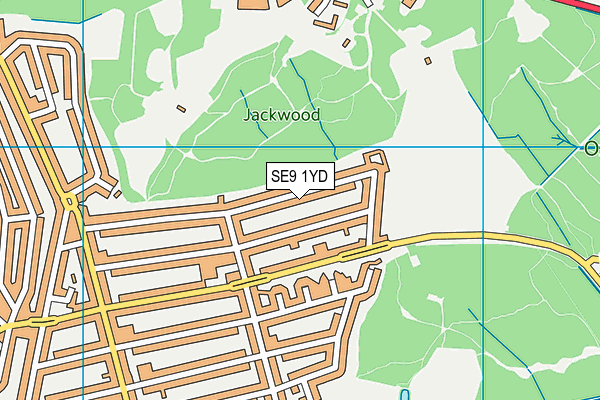 SE9 1YD map - OS VectorMap District (Ordnance Survey)
