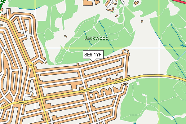 SE9 1YF map - OS VectorMap District (Ordnance Survey)