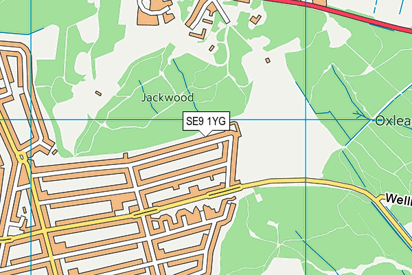 SE9 1YG map - OS VectorMap District (Ordnance Survey)