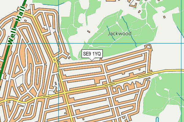 SE9 1YQ map - OS VectorMap District (Ordnance Survey)