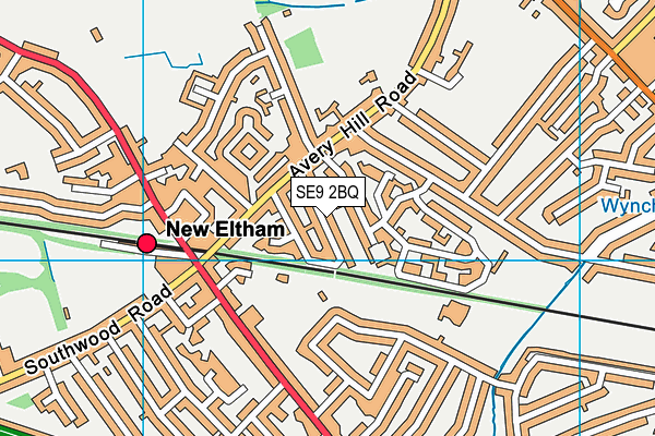 SE9 2BQ map - OS VectorMap District (Ordnance Survey)