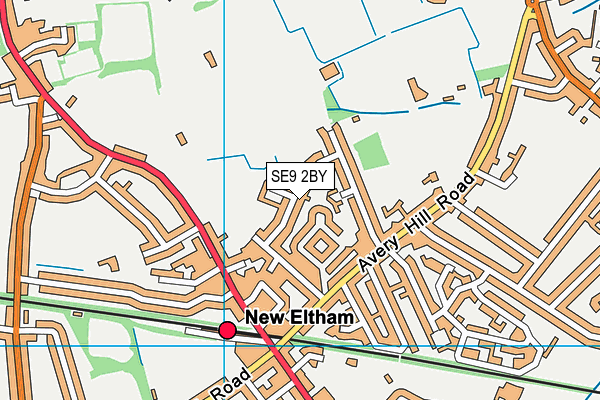 SE9 2BY map - OS VectorMap District (Ordnance Survey)