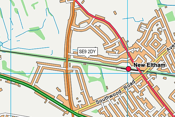 SE9 2DY map - OS VectorMap District (Ordnance Survey)