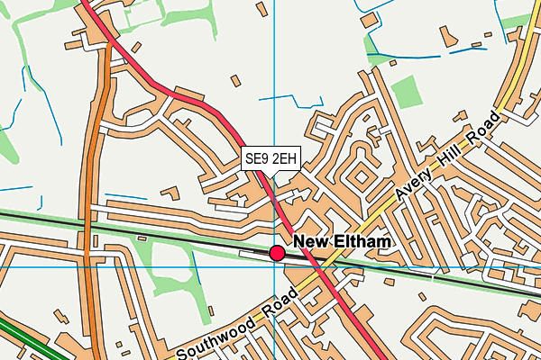 SE9 2EH map - OS VectorMap District (Ordnance Survey)
