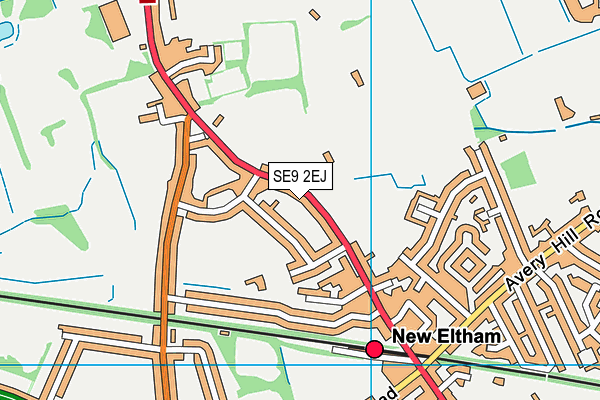 SE9 2EJ map - OS VectorMap District (Ordnance Survey)
