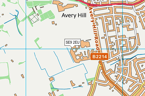 SE9 2EU map - OS VectorMap District (Ordnance Survey)