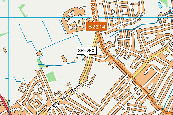 SE9 2EX map - OS VectorMap District (Ordnance Survey)