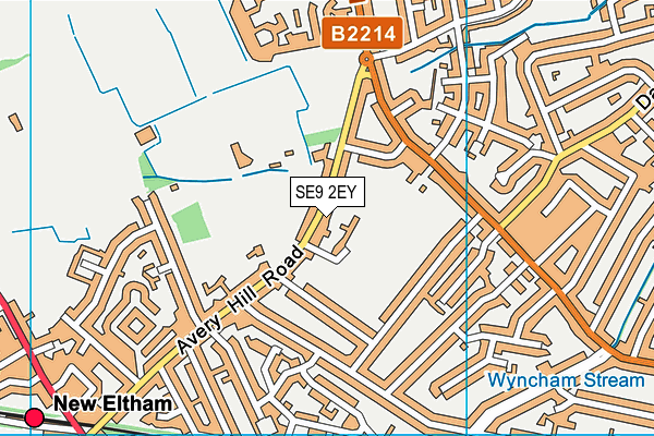 SE9 2EY map - OS VectorMap District (Ordnance Survey)