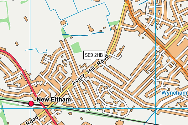 SE9 2HB map - OS VectorMap District (Ordnance Survey)