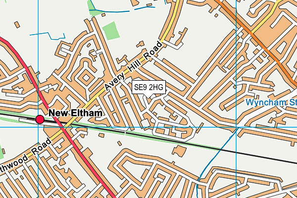 SE9 2HG map - OS VectorMap District (Ordnance Survey)