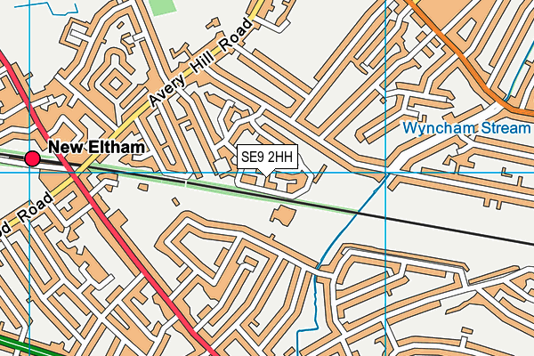 SE9 2HH map - OS VectorMap District (Ordnance Survey)