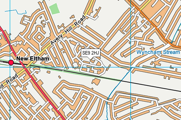SE9 2HJ map - OS VectorMap District (Ordnance Survey)