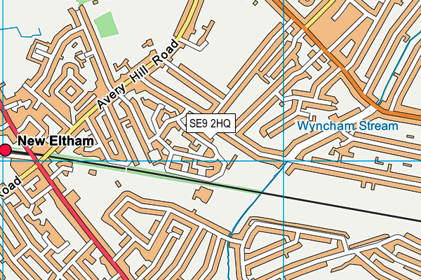 SE9 2HQ map - OS VectorMap District (Ordnance Survey)
