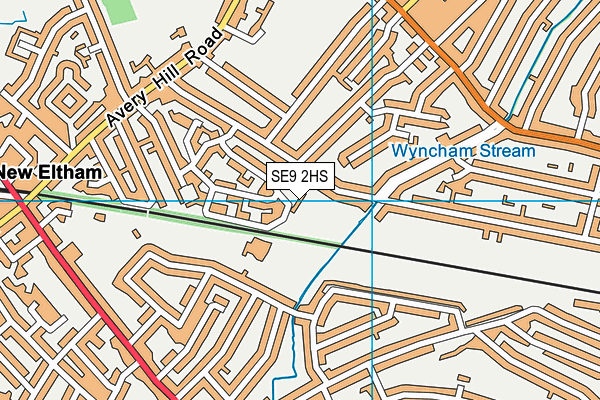 SE9 2HS map - OS VectorMap District (Ordnance Survey)