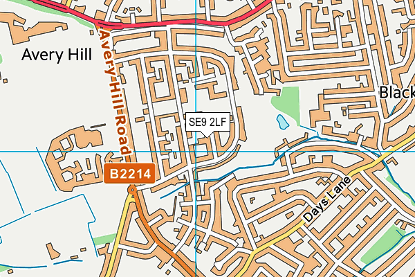 SE9 2LF map - OS VectorMap District (Ordnance Survey)