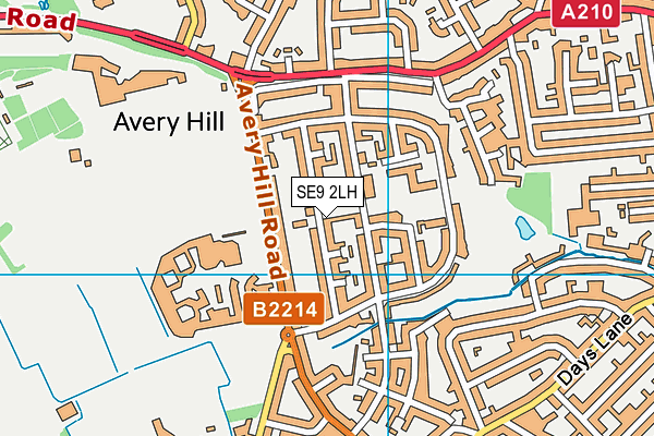 SE9 2LH map - OS VectorMap District (Ordnance Survey)