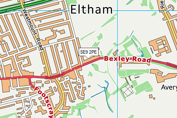 Eltham Warren Golf Club map (SE9 2PE) - OS VectorMap District (Ordnance Survey)