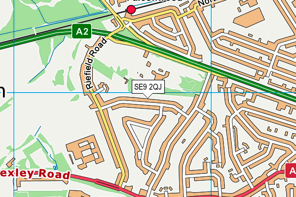 SE9 2QJ map - OS VectorMap District (Ordnance Survey)