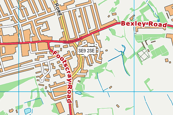 SE9 2SE map - OS VectorMap District (Ordnance Survey)