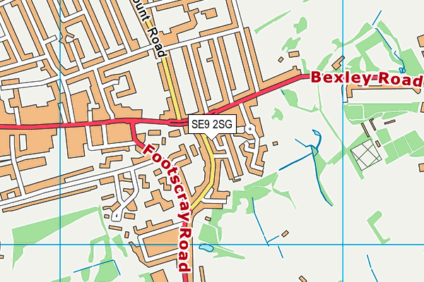 SE9 2SG map - OS VectorMap District (Ordnance Survey)