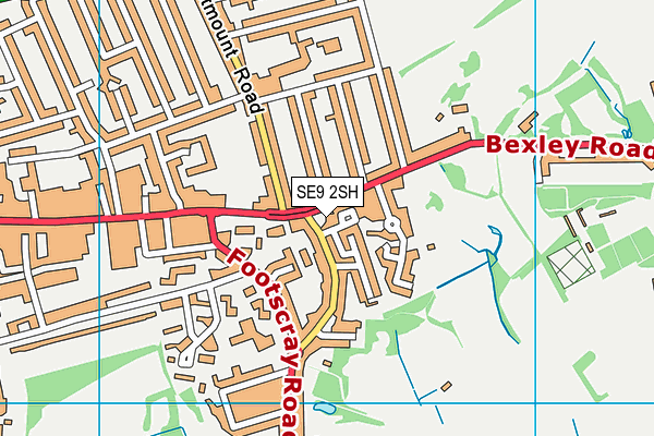 SE9 2SH map - OS VectorMap District (Ordnance Survey)