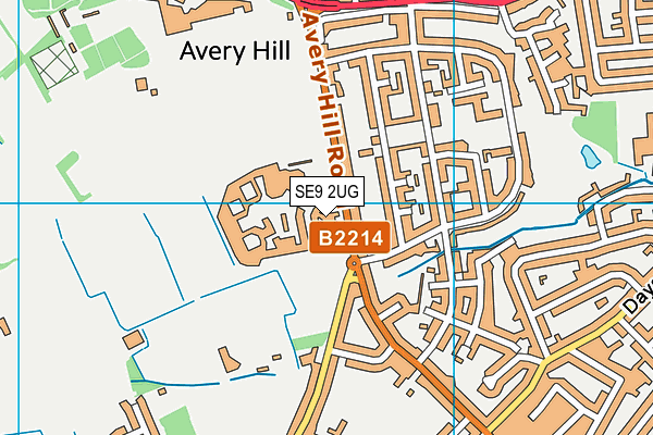 SE9 2UG map - OS VectorMap District (Ordnance Survey)