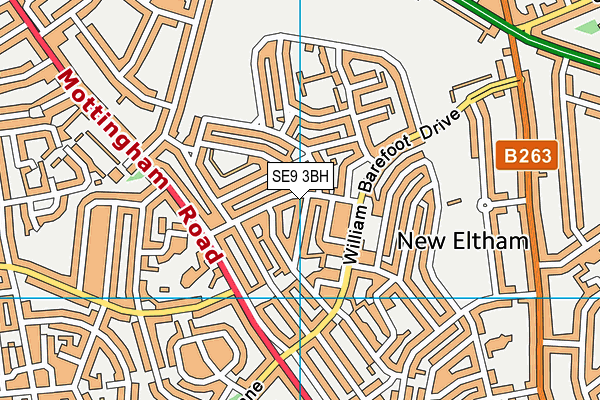 SE9 3BH map - OS VectorMap District (Ordnance Survey)