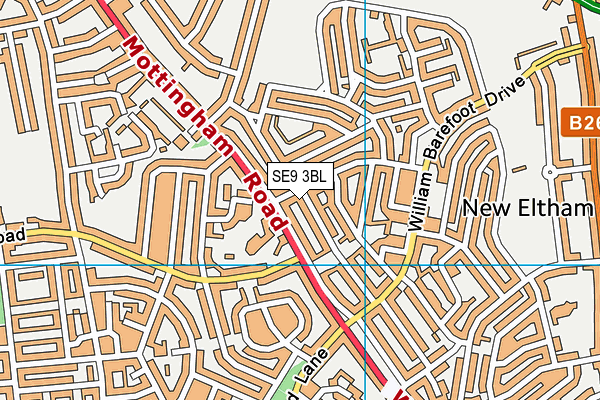 SE9 3BL map - OS VectorMap District (Ordnance Survey)