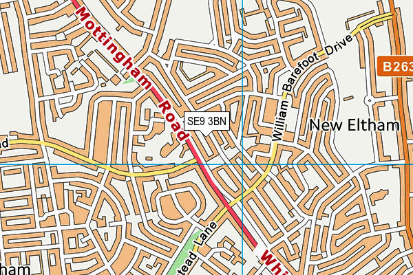 SE9 3BN map - OS VectorMap District (Ordnance Survey)