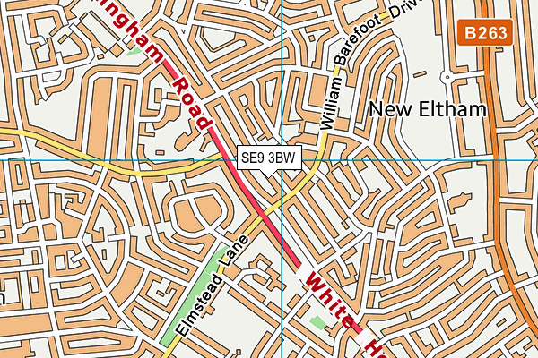 SE9 3BW map - OS VectorMap District (Ordnance Survey)
