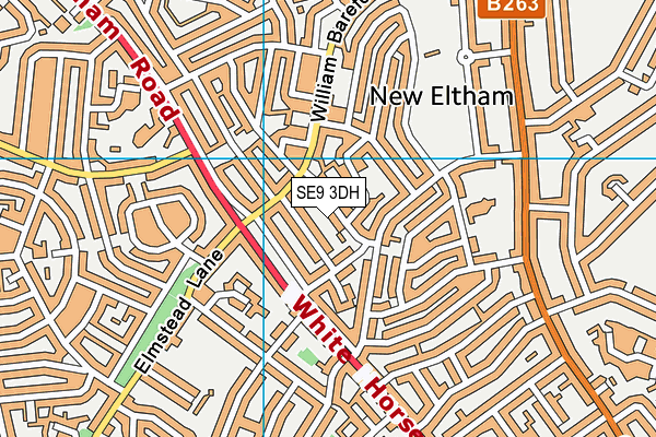 SE9 3DH map - OS VectorMap District (Ordnance Survey)