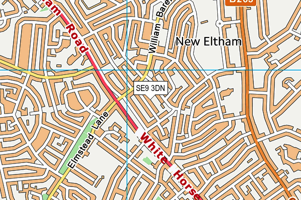 SE9 3DN map - OS VectorMap District (Ordnance Survey)
