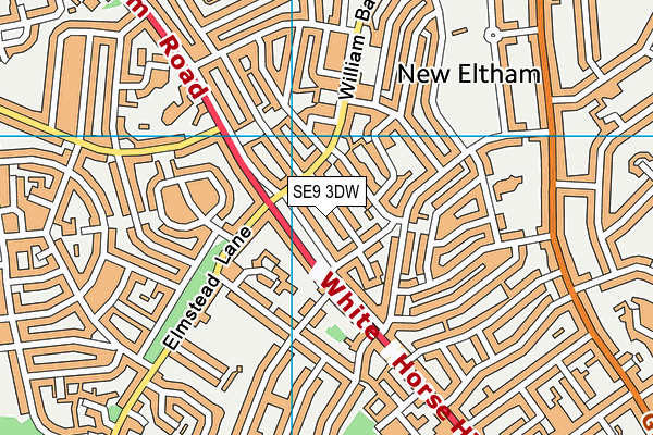 SE9 3DW map - OS VectorMap District (Ordnance Survey)